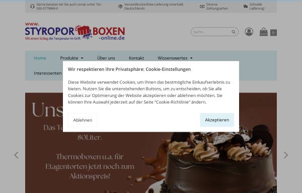 Vorschau von www.styroporboxen-online.de, OHLRO Hartschaum GmbH