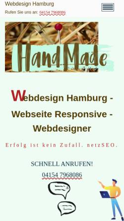 Vorschau der mobilen Webseite www.webdesignerhh.de, Speed to Service A. Straka-Jacobs