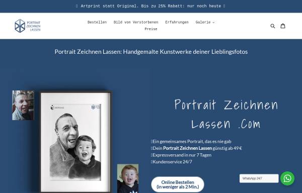 Vorschau von portraitzeichnenlassen.com, PortraitZeichnenLassen.Com