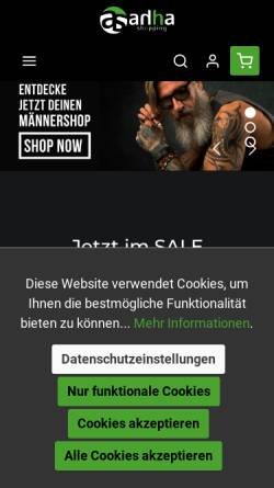 Vorschau der mobilen Webseite www.ahha-shop.de, Ahha-Shop