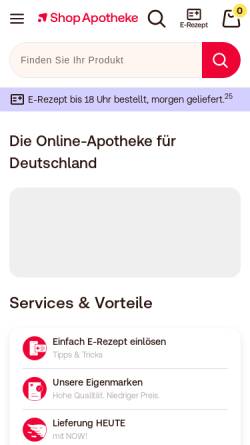 Vorschau der mobilen Webseite www.europa-apotheek.com, Europa Apotheek Venlo B.V.