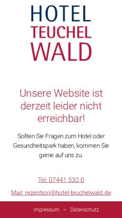 Vorschau der mobilen Webseite www.hotel-teuchelwald.de, Hotel Teuchelwald