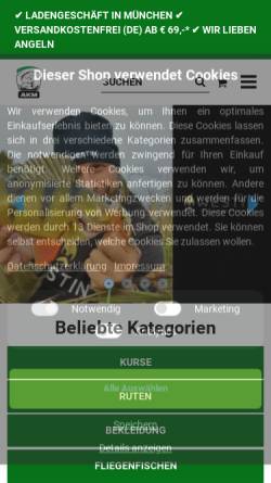 Vorschau der mobilen Webseite akm-angelgeraete.de, AKM Angelgeräte