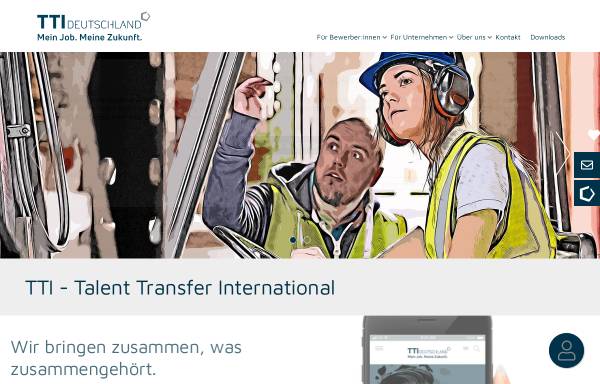 Vorschau von www.tti-personal.de, TTI Personaldienstleistung Deutschland