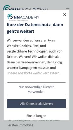 Vorschau der mobilen Webseite www.fynn-academy.de, Fynn academy GmbH