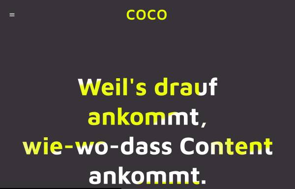 Vorschau von www.coco-content-marketing.de, COCO new media GmbH
