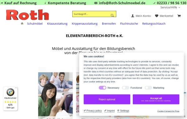 Vorschau von www.roth-schulmoebel.de, Elementarbereich-Roth e.K.