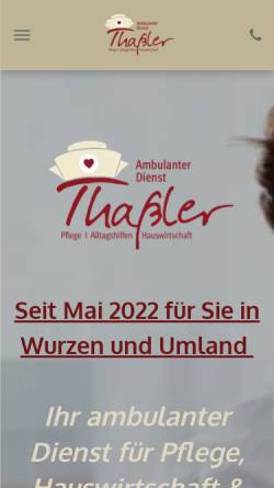 Vorschau der mobilen Webseite www.pflege-wurzen.de, Ambulanter Dienst Thaßler
