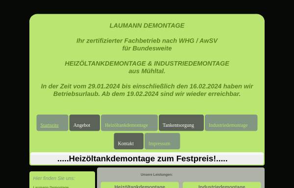 Vorschau von www.industriedemontage-rueckbau.de, Laumann Demontage Fachbereich nach WHG