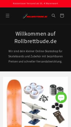 Vorschau der mobilen Webseite rollbrettbude.de, Rollbrettbude