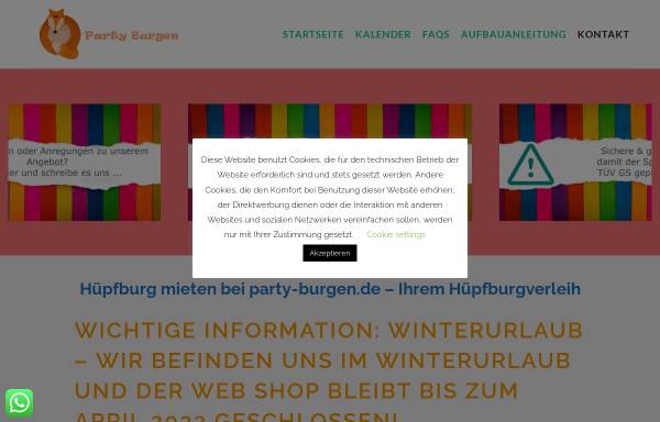 Vorschau von party-burgen.de, Party Burgen - Foxx IT GmbH