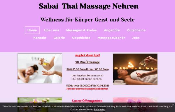 Vorschau von www.sabai-massage.com, Sabai Thai Massage