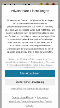 Vorschau der mobilen Webseite abfall-ausbildung.de, Heike Günther - Gefahrgutbüro Dr. Günther BBS