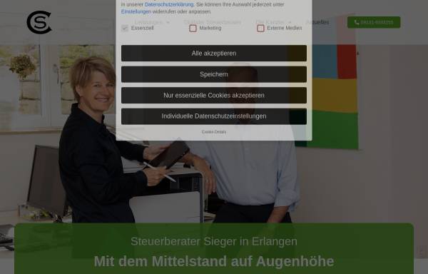 Vorschau von steuerberatung-sieger.de, Christine Sieger Steuerberatung