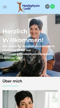 Vorschau der mobilen Webseite www.hundephysio-ladd.de, Hundephysiotherapie Ladd