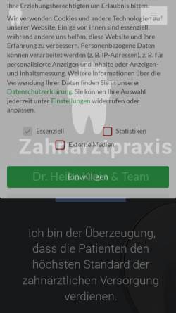 Vorschau der mobilen Webseite www.zahnarzt-waldburg.de, Dr. Heiko Klein & Team