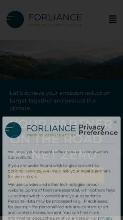 Vorschau der mobilen Webseite forliance.com, FORLIANCE GmbH