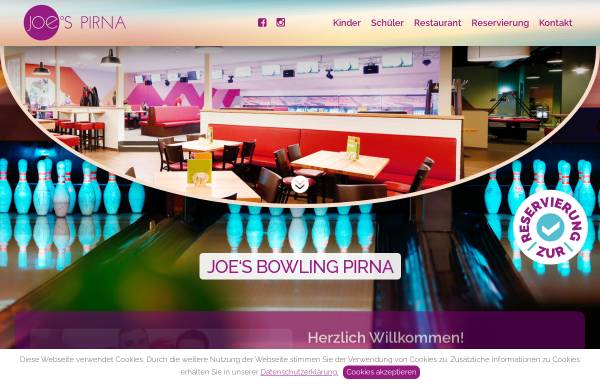 Vorschau von www.joes-pirna.de, Joe`s Bowling Pirna