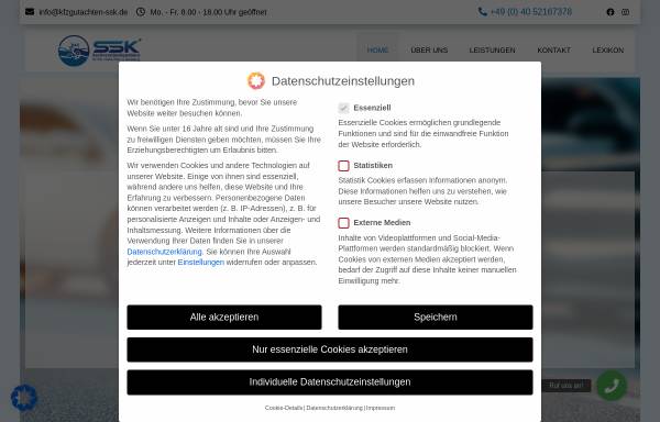 Vorschau von kfzgutachten-ssk.de, SSK-Sachverständigenbüro