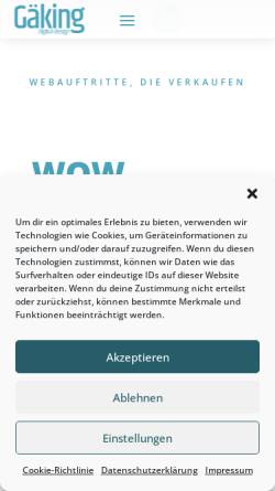 Vorschau der mobilen Webseite gaeking.de, Gäking IT • Die günstige Profi-Webagentur