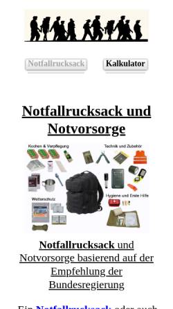 Vorschau der mobilen Webseite www.mein-notfallrucksack.de, mein-notfallrucksack - Benjamin Friedrich