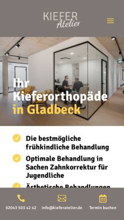 Vorschau der mobilen Webseite kieferatelier.de, KIEFER Atelier