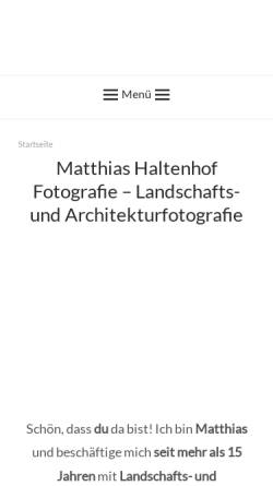 Vorschau der mobilen Webseite www.matthiashaltenhof.de, Matthias Haltenhof Fotografie