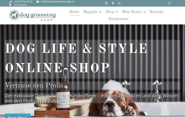 Vorschau von shop.dog-grooming-salon.at, dog grooming SHOP