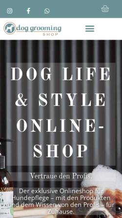 Vorschau der mobilen Webseite shop.dog-grooming-salon.at, dog grooming SHOP
