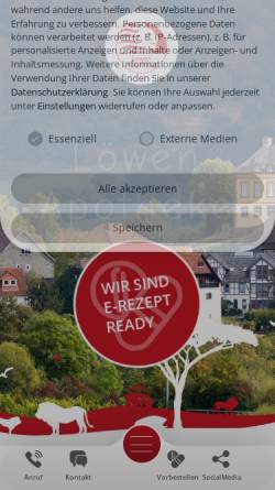 Vorschau der mobilen Webseite www.apotheke-badwildungen.de, Löwen-Apotheke