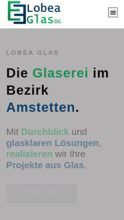 Vorschau der mobilen Webseite lobea-glas.com, Lobea Glas