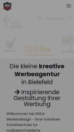 Vorschau der mobilen Webseite www.witte-mediendesign.de, Werbeagentur Witte
