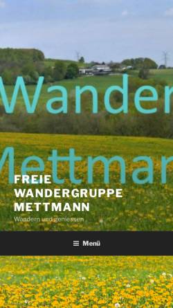 Vorschau der mobilen Webseite www.freie-wandergruppe-mettmann.de, Freie Wandergruppe Mettmann