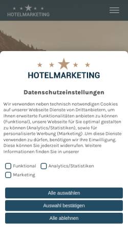 Vorschau der mobilen Webseite www.agentur-hotelmarketing.com, Hotelmarketing Agentur M&P