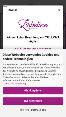 Vorschau der mobilen Webseite zirbeline.de, Zirbeline
