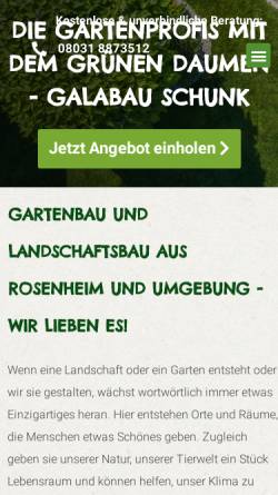 Vorschau der mobilen Webseite galabau-schunk.de, Galabau Schunk