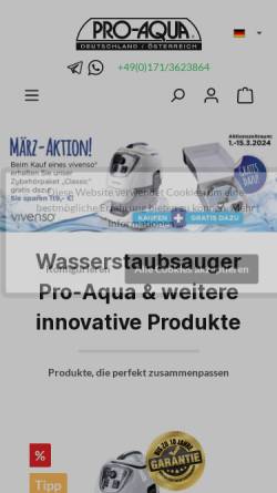 Vorschau der mobilen Webseite pro-aqua.com, Pro-Aqua Deutschland Österreich GmbH & Co. KG