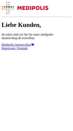 Vorschau der mobilen Webseite apotheke.medipolis.de, medipolis.de - Saale-Apotheke Jena