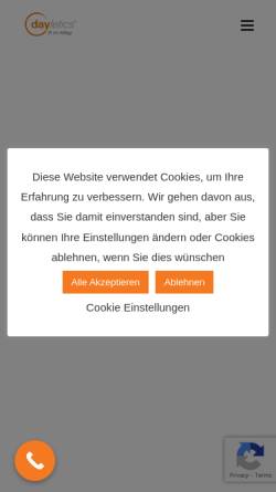 Vorschau der mobilen Webseite dayletics.de, dayletics