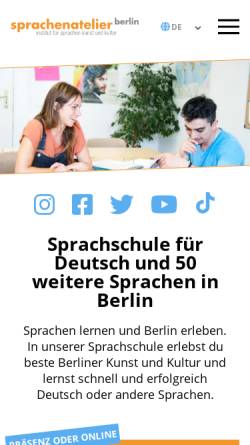 Vorschau der mobilen Webseite www.sprachenatelier-berlin.de, Sprachatelier Berlin