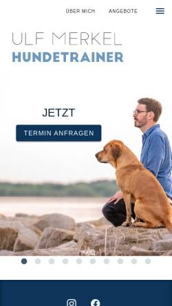Vorschau der mobilen Webseite hundetraining-ulf-merkel.de, Hundetraining Ulf Merkel