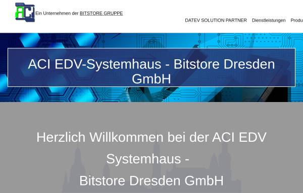 Vorschau von aci-dresden.de, ACI EDV-Systemhaus-Bitstore Dresden GmbH