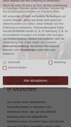 Vorschau der mobilen Webseite georgi-immobilien.com, GEORGI Immobilien GmbH – Immobilienmakler München
