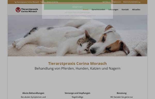 Vorschau von www.tierarztpraxis-morasch.de, Tierarztpraxis Morasch