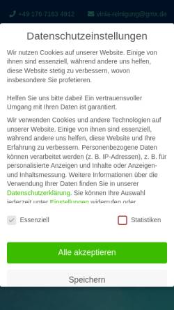 Vorschau der mobilen Webseite www.vinia-reinigung.de, Vinia Reinigung