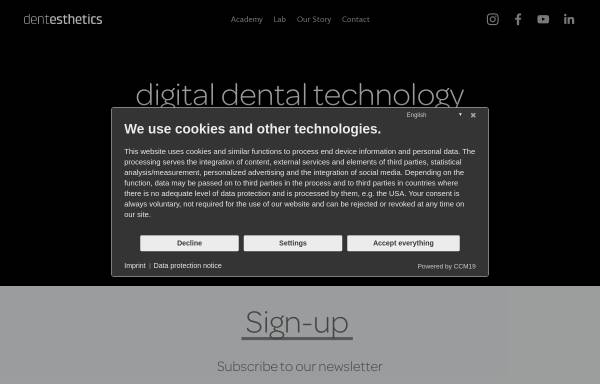 Vorschau von dentesthetics.com, dentesthetics digital lab + academy GmbH