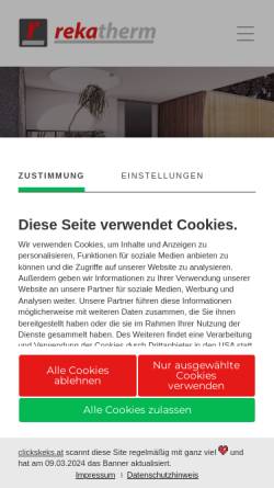 Vorschau der mobilen Webseite www.rekatherm.at, Rekatherm Fenster und Türen GmbH