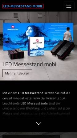 Vorschau der mobilen Webseite led-messestand-mobil.de, MARTINCOLOR GmbH & Co. KG
