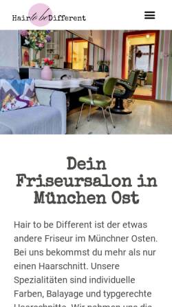 Vorschau der mobilen Webseite www.hairtobedifferent.de, Hair to be Different