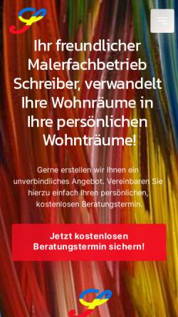 Vorschau der mobilen Webseite malerfachbetrieb-schreiber.onepage.me, Malerfachbetrieb Schreiber